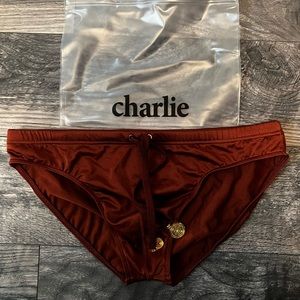 Charlie by MZ copper and gold swim briefs